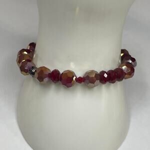 iridescent deep red bracelet simple versatile costume jewelry bohemian trendy